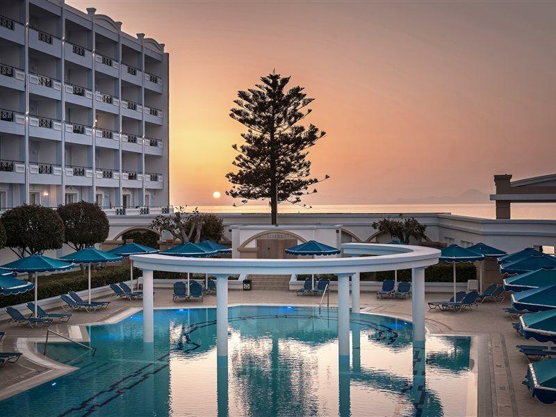 Mitsis Grand Hotel Rhodes City Exterior photo Sunset at the pool